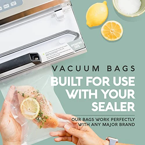 Vacuum Sealer Bags 200 Pint 6x10" Size For Food Saver, Seal A Meal Vac Sealers, BPA Free, Heavy Duty, Meal Prep And Sous Vide Vacume Safe, Universal Designed Food Storage Bag 5 Vacuum Sealer Bags 200 Pint 6x10" Size For Food Saver, Seal A Meal Vac Sealers, BPA Free, Heavy Duty, Meal Prep And Sous Vide Vacume Safe, Universal Designed Food Storage Bag - Image 3