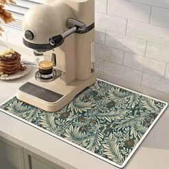 Coffee Bar Mat - Coffee Mat For Countertop 18 * 12 Inch Absorbent And Spill-Proof - Anti-Slip Coffee Bar Accessories - Shock & Noise Absorption For Coffee Machines - Multi-Use -KitchenAid Shop 612RIEYScL. AC
