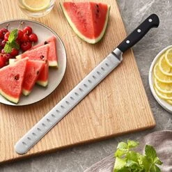 Ultra Sharp Premium 11-inch Stainless Steel Carving Knife - Ergonomic Design - Best For Slicing Roasts, Meats, Fruits And Vegetables -KitchenAid Shop 613XHvX7GYL