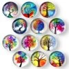 12Pcs Glass Strong Magnetic Refrigerator Magnet Fridge Sticker - Round Life Tree Glass Fridge Decoration, Office Whiteboard Magnet, Cabinet Magnet, Dishwasher Magnet, Cabinet Cute Locker Magnet… -KitchenAid Shop 614oui8WiZS