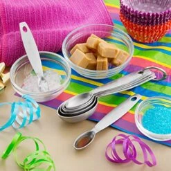 - Oval Stainless Steel Metal Measuring Spoons Set, Easy To Read Dual Measurements For Dry And Liquid Ingredients, Medicine And More, Kitchen Essentials, Set Of 7 -KitchenAid Shop 617cE8M0CTL