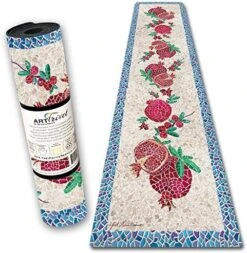 Israel Hatikva ArtTrivet Heat-Resistant Table Runner And Trivet - Fabric Top And Non-Slip Rubber Base (12"x48") -KitchenAid Shop 617jI0ZE L. AC