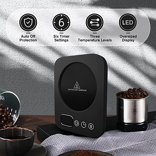 NIGMA Coffee Mug Warmer For Desk, Electric Cup Candle Warmer With Auto Shut Off, Smart Kitchen Gadget For Heating Coffee, Tea, Hot Chocolate, And Milk (No Cup, Black) 4 NIGMA Coffee Mug Warmer For Desk, Electric Cup Candle Warmer With Auto Shut Off, Smart Kitchen Gadget For Heating Coffee, Tea, Hot Chocolate, And Milk (No Cup, Black) - Image 2