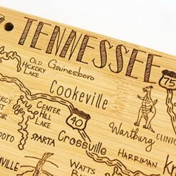 Destination Tennessee State Shaped Serving And Cutting Board, Includes Hang Tie For Wall Display -KitchenAid Shop 618ayMiWCSL
