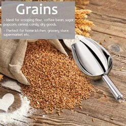 8 Ounce Ice Scoop Set Of 2, E-far Stainless Steel Scoops For Ice Cube/Candy/Flour/Sugar, Metal Utility Scoops For Party, Baking, Kitchen Pantry, Rust Free & Dishwasher Safe 16 8 Ounce Ice Scoop Set Of 2, E-far Stainless Steel Scoops For Ice Cube/Candy/Flour/Sugar, Metal Utility Scoops For Party, Baking, Kitchen Pantry, Rust Free & Dishwasher Safe -KitchenAid Shop 619dB1WfdxL