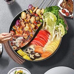 GXBPY Multifunctional Household Electric Boiling Pot, Small Electric Hot Pot Hot Pot, Integrated Mandarin Duck Pot -KitchenAid Shop 61BCGuCJp5L