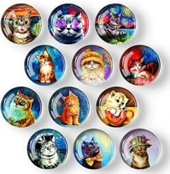 12Pcs Glass Strong Magnetic Refrigerator Magnet Fridge Sticker - Round Life Tree Glass Fridge Decoration, Office Whiteboard Magnet, Cabinet Magnet, Dishwasher Magnet, Cabinet Cute Locker Magnet… -KitchenAid Shop 61DJl0S8rS. AC