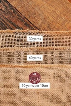 Ribbon Roll | Burlap Roll Fabric | Extra Dense And Neatly Woven Jute Ribbon | Burlap Roll For Fall Ribbon Décor | Rustic Burlap Table Runner |Made By Designer Burlap W/ Side Laces, 12" X10yd -KitchenAid Shop 61Dbxd7SPoL