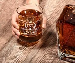 1974 49th Birthday Gifts For Men, Vintage Whiskey Glass 49 Birthday Gifts For Dad, Son, Husband, Brother, Funny 49th Birthday Gift Present Ideas For Him, 49 Year Old Bday Party Decoration -KitchenAid Shop 61DwkqgI88L