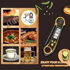 Digital Meat Thermometer For Cooking Waterproof Instant Read Food Thermometer With Backlight, Built-in Magnet, Calibration, And Long Foldable Probe For Kitchen Deep Fry Grill BBQ Candy 15 Digital Meat Thermometer For Cooking Waterproof Instant Read Food Thermometer With Backlight, Built-in Magnet, Calibration, And Long Foldable Probe For Kitchen Deep Fry Grill BBQ Candy -KitchenAid Shop 61Eq3mNDKsL
