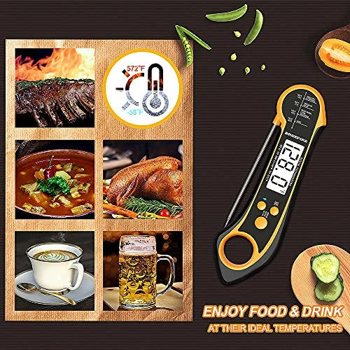 Digital Meat Thermometer For Cooking Waterproof Instant Read Food Thermometer With Backlight, Built-in Magnet, Calibration, And Long Foldable Probe For Kitchen Deep Fry Grill BBQ Candy 8 Digital Meat Thermometer For Cooking Waterproof Instant Read Food Thermometer With Backlight, Built-in Magnet, Calibration, And Long Foldable Probe For Kitchen Deep Fry Grill BBQ Candy - Image 6
