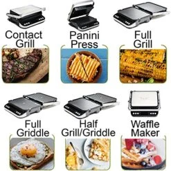 Edi Total Package 6-in-1 Digital Indoor Grill, Waffle Maker, Panini Press, Griddle, With Deluxe Accessory Kit -KitchenAid Shop 61GUYDsEHHL