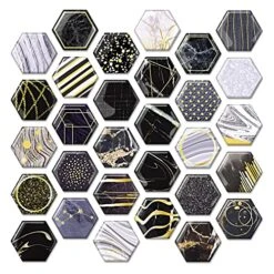 Fridge Magnets 30 Pcs, Decorative Magnets Marble Shiny Gold Magnets, Funny Cute Magnets For Whiteboard Office Kitchen, Refrigerator Magnets Holiday Decorations, Strong Magnets