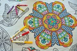 – Food Fun Design – Square Tablecloth - Fabric Coloring Tablecloth - Colorable Designs – Washable And Reusable – Coloring Activity For Children And Adults -KitchenAid Shop 61I80liBMVL. AC