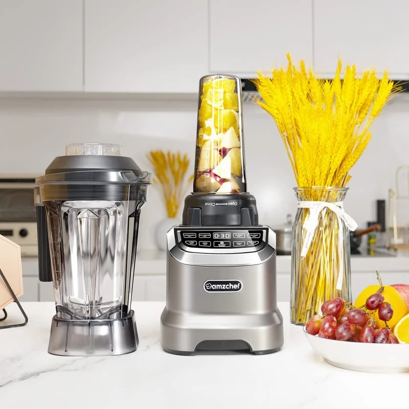 AMZCHEF Smoothie Countertop Blender, 1800 W Professional Blender For Kitchen With 600ml Travel Bottle, High-Speed Blender For Shakes, Smoothies, Ice Crushing, Frozen Fruits(Update) 7 AMZCHEF Smoothie Countertop Blender, 1800 W Professional Blender For Kitchen With 600ml Travel Bottle, High-Speed Blender For Shakes, Smoothies, Ice Crushing, Frozen Fruits(Update) - Image 5