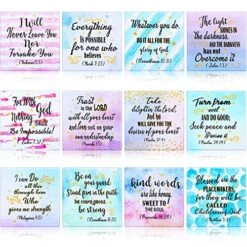 12 Pieces Christian Magnets Inspirational Refrigerator Magnets Verse Square Motivational Fridge Magnets Bible Verses Scripture Quotes Magnet For Locker Fridge Supplies