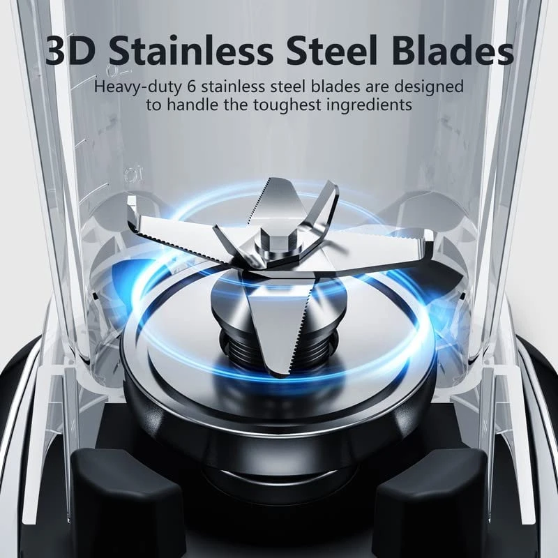 AMZCHEF Smoothie Countertop Blender, 1800 W Professional Blender For Kitchen With 600ml Travel Bottle, High-Speed Blender For Shakes, Smoothies, Ice Crushing, Frozen Fruits(Update) 4 AMZCHEF Smoothie Countertop Blender, 1800 W Professional Blender For Kitchen With 600ml Travel Bottle, High-Speed Blender For Shakes, Smoothies, Ice Crushing, Frozen Fruits(Update) - Image 2