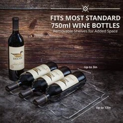 12 Bottle Compressor Wine Cooler Refrigerator W/Lock | Large Freestanding Wine Cellar For Red, White, Champagne Or Sparkling Wine | 41f-64f Digital Temperature Control Fridge Glass Door Black -KitchenAid Shop 61LdJdiQGlL