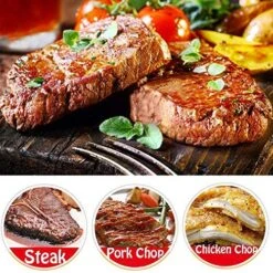 Meat TenderizerTool, Heavy Duty Meat Mallet Hammer Tool And Handheld Meat Tenderizer Needle Tool, 304 Stainless Steel Meat Pounder For Tenderizing For Steak, Chicken, Fish, Pork, Beef, Veal -KitchenAid Shop 61LxTniEpOL