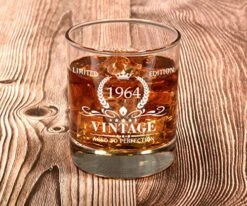 1964 59th Birthday Gifts For Men, Vintage Whiskey Glass 59 Birthday Gifts For Dad, Son, Husband, Brother, Funny 59th Birthday Gift Present Ideas For Him, 59 Year Old Bday Party Decoration -KitchenAid Shop 61M9A0KcuzL