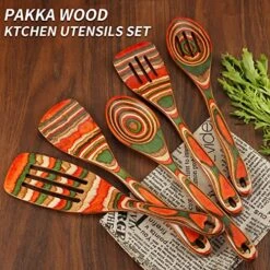Wooden Spoons For Cooking, WOSPONFAN Kitchen Utensils Set, Pakkawood Kitchen Cooking Utensils Set, Apartment Essentials Wood Serving Spatula Spoon, Salad Tongs, Home & Kitchen Gift For Women 21 Wooden Spoons For Cooking, WOSPONFAN Kitchen Utensils Set, Pakkawood Kitchen Cooking Utensils Set, Apartment Essentials Wood Serving Spatula Spoon, Salad Tongs, Home & Kitchen Gift For Women -KitchenAid Shop 61M9LDO6aML