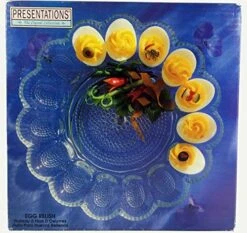 Crystal Egg Serving Plate Holds 15 Eggs