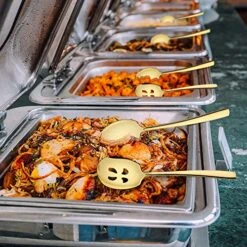 Stainless Steel Serving Spoon X 3, Slotted Serving Spoon X 3, 9.14 Inches Large Serving Utensils Set of 6 For Catering, Dishwasher Safe (Gold) -KitchenAid Shop 61NzmssmRTL