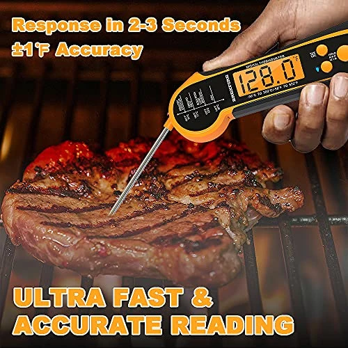 Digital Meat Thermometer For Cooking Waterproof Instant Read Food Thermometer With Backlight, Built-in Magnet, Calibration, And Long Foldable Probe For Kitchen Deep Fry Grill BBQ Candy 3 Digital Meat Thermometer For Cooking Waterproof Instant Read Food Thermometer With Backlight, Built-in Magnet, Calibration, And Long Foldable Probe For Kitchen Deep Fry Grill BBQ Candy