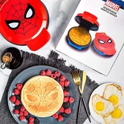 Marvel Spiderman Waffle Maker -Spidey's Mask On Your Waffles- Waffle Iron