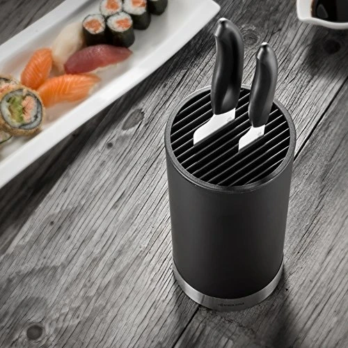 Kyocera KB-U-BK Universal Round Soft Touch Knife Block, 8.8" X 4.3", Black 5 Kyocera KB-U-BK Universal Round Soft Touch Knife Block, 8.8" X 4.3", Black - Image 3