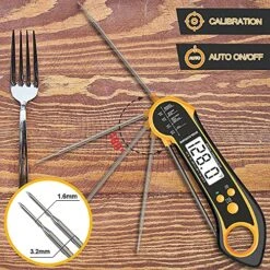 Digital Meat Thermometer For Cooking Waterproof Instant Read Food Thermometer With Backlight, Built-in Magnet, Calibration, And Long Foldable Probe For Kitchen Deep Fry Grill BBQ Candy 13 Digital Meat Thermometer For Cooking Waterproof Instant Read Food Thermometer With Backlight, Built-in Magnet, Calibration, And Long Foldable Probe For Kitchen Deep Fry Grill BBQ Candy -KitchenAid Shop 61XLdkWvxvL