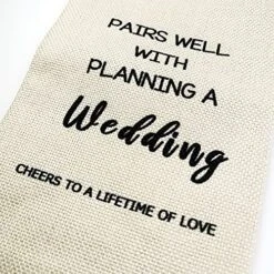 Wedding Wine Bag, Wedding Couples, Bride And Groom Wine Gift,Linen Wine Gift Bag,Reusable Wine Bag -KitchenAid Shop 61YGIOlkg7L