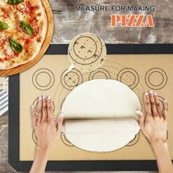 Silicone Baking Mats-Non Stick Cookie Sheet Macaron Mat Liner For Bake Pans & Rolling,Perfect Bakeware For Bread Making Pastry Cake Brioche Pizza Thick/BPA Free Set (2 Half Sheets &1 Quarter Sheet) -KitchenAid Shop 61Z8O9VGRML