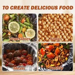 Slow Cooker Liners Kitchen Disposable Cooking Bags BPA Free For Oval Or Round Pot, Large Size 13 X 21 Inch, Fits 3 To 8.5 Quarts - 3 Pack (30 Bags Total) -KitchenAid Shop 61gdZuMknxL