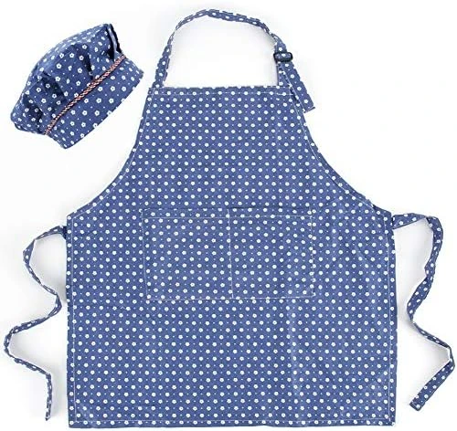 CRJHNS Kids Apron And Chef Hat Set, Adjustable Cotton Child Aprons With Large Pocket White Girls Boys Kitchen Bib Aprons For Cooking Baking Painting 7 CRJHNS Kids Apron And Chef Hat Set, Adjustable Cotton Child Aprons With Large Pocket White Girls Boys Kitchen Bib Aprons For Cooking Baking Painting - Image 5
