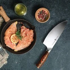 Herb Rocking&Salad Knife- Vegetable Cleaver - High Carbon German Stainless Steel Kitchen Knife - Pakkawood Handle Veggie Chopper - Luxurious Gift Box Included - 7 Inch - Fiery Phoenix Series 10 Herb Rocking&Salad Knife- Vegetable Cleaver - High Carbon German Stainless Steel Kitchen Knife - Pakkawood Handle Veggie Chopper - Luxurious Gift Box Included - 7 Inch - Fiery Phoenix Series -KitchenAid Shop 61kP3k90A1L