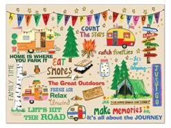 Happy Campers Glass Cutting Board (57831)