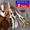 Kitchen Scissors Heavy Duty 2 Pack,Kitchen Shears Heavy Duty,Poultry Shears Heavy Duty,Meat Scissors Heavy Duty,Utility Scissors Heavy Duty Multipurpose Food Scissors,Cooking Scissors Stainless Steel