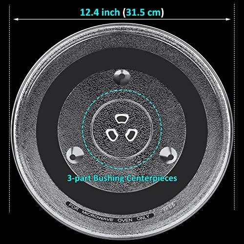 Jolaxy 12.4" Microwave Turntable Plate, 12 3/8" Glass Cooking Tray W/a Glove, 12.4-inch Turntable Replacement For Panasonic Emerson Frigidaire Oster Toshiba GE, Turntable Diameter 12.4 Inch (31.5 Cm) 4 Jolaxy 12.4" Microwave Turntable Plate, 12 3/8" Glass Cooking Tray W/a Glove, 12.4-inch Turntable Replacement For Panasonic Emerson Frigidaire Oster Toshiba GE, Turntable Diameter 12.4 Inch (31.5 Cm) - Image 2