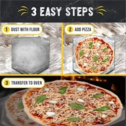 Pizza Peel - Extra Large, Stainless Steel Metal Pizza Paddle With Folding Handle, Pizza Oven Accessories - 13 Inch X 15 Inch -KitchenAid Shop 61qv9ZivUUL