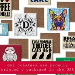 Bulldog Absorbent Stone Coasters - Cork-Backed Coasters For Drinks - Bulldog Dog Illustration - Artist Tomoyo Pitcher - 4 X 4 Inches - Set Of 4 (SJT24720) 7 Bulldog Absorbent Stone Coasters - Cork-Backed Coasters For Drinks - Bulldog Dog Illustration - Artist Tomoyo Pitcher - 4 X 4 Inches - Set Of 4 (SJT24720) -KitchenAid Shop 61r04UJeS9L