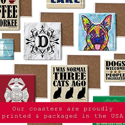 Bulldog Absorbent Stone Coasters - Cork-Backed Coasters For Drinks - Bulldog Dog Illustration - Artist Tomoyo Pitcher - 4 X 4 Inches - Set Of 4 (SJT24720) 5 Bulldog Absorbent Stone Coasters - Cork-Backed Coasters For Drinks - Bulldog Dog Illustration - Artist Tomoyo Pitcher - 4 X 4 Inches - Set Of 4 (SJT24720) - Image 3