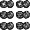 Handmade Decorations Black Napkin Rings Set Of 12 Metal Mesh For Weddings Dinner Parties Or Every Day Use (Black, 12) -KitchenAid Shop 61wSxoQgqXL