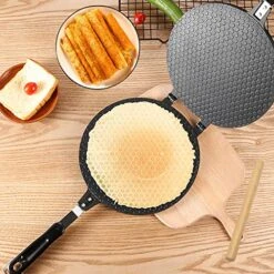 6.7 Inches Double Side Waffle Maker Egg Waffle Maker Cake Maker Ice Cream Cone Maker Nonstick Egg Roll Pan For Home Kitchen Restaurant And Others -KitchenAid Shop 61y03kdup5L