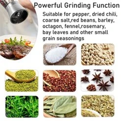 Manual Salt And Pepper Grinder, Spice Mill With Stainless Steel Lid, Ceramic Black Peppercorn Grinder With Adjustable Coarseness, 160ML Refillable Glass Sea Salt Shaker Body -KitchenAid Shop 61zIoUwGshL