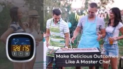 Digital Meat Thermometer With Large Touchscreen LCD, With Long Probe, Kitchen Timer, Backlight Instant Read For Smoker Kitchen BBQ Oven, Grill Thermometer, Cooking Food Meat Thermometer- Silver -KitchenAid Shop 71aK809lzvL