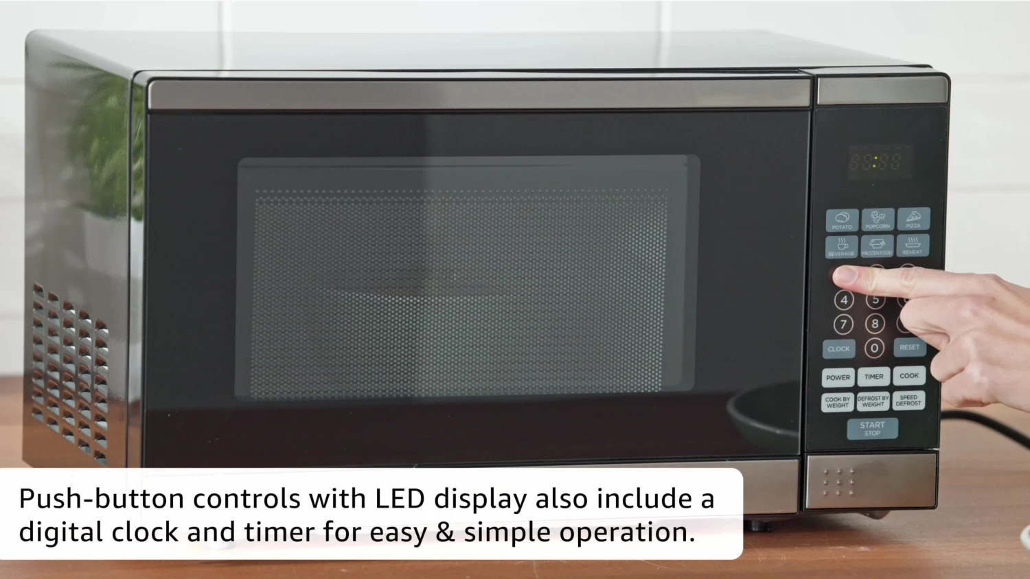 Hef Countertop Microwave Oven, 0.7 Cubic Feet, Stainless Steel 9 Hef Countertop Microwave Oven, 0.7 Cubic Feet, Stainless Steel - Image 7